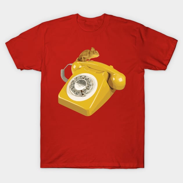 Chameleon Vintage Phone T-Shirt by mariasshop